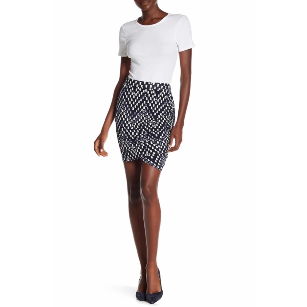 Loveappella Side Ruched Mini Skirt
